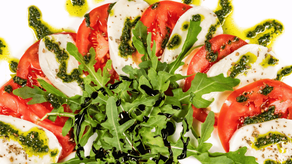 Salada Caprese 3 Salada Caprese preparo