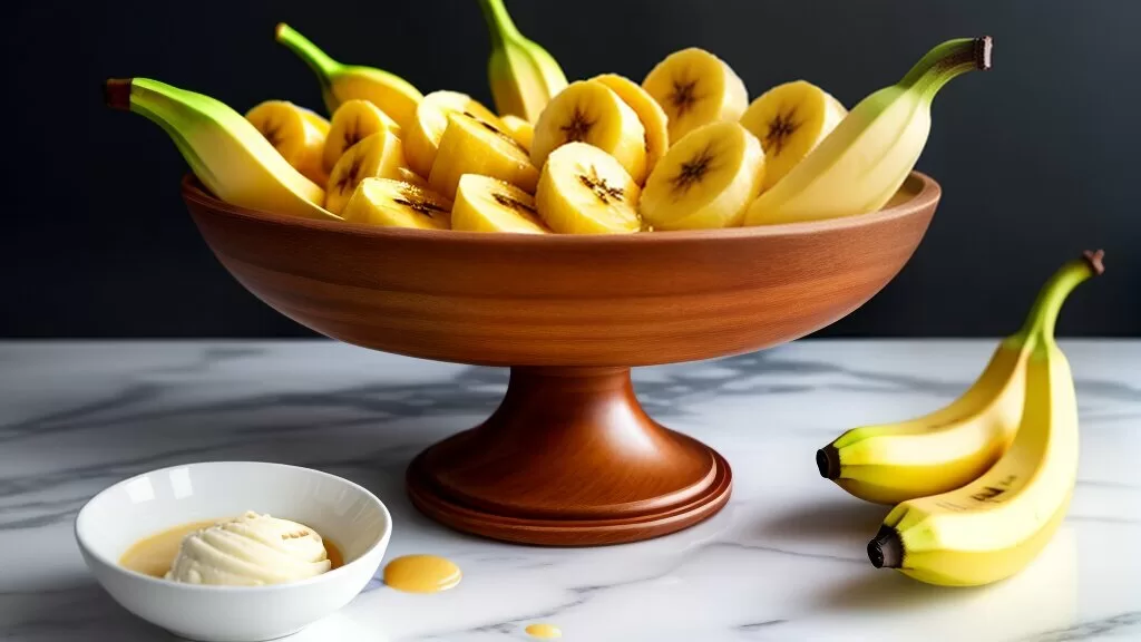 Bananas Caramelizadas com Sorvete de Creme