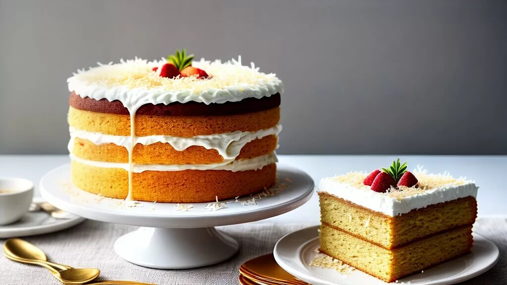 Bolo de Coco com Abacaxi