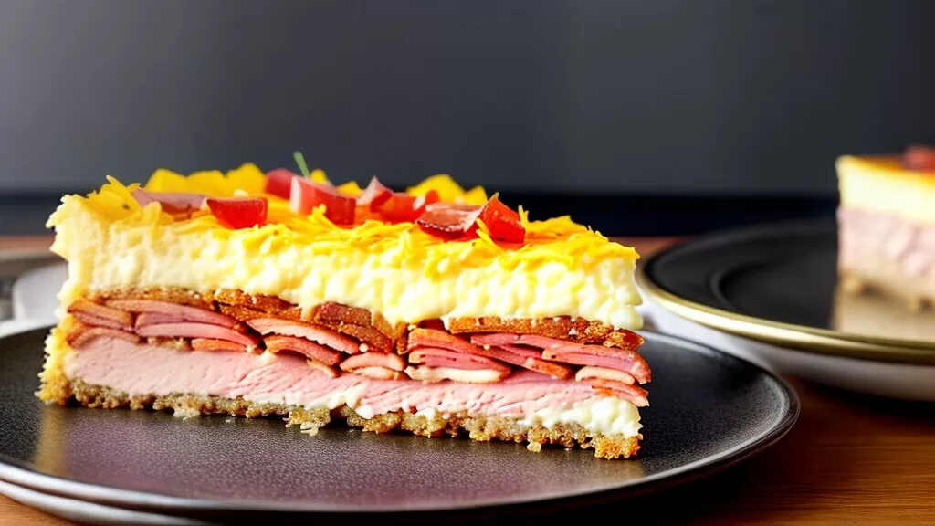 Bolo salgado de presunto e queijo