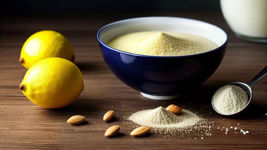 Ingredientes do bolo de limão com sementes