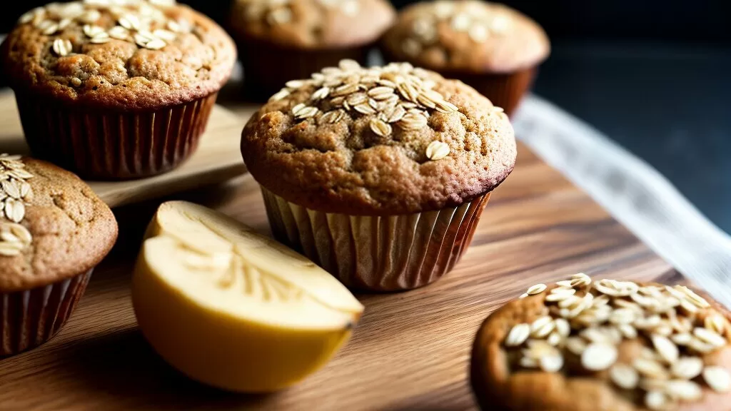 Muffins de banana e aveia sem glúten