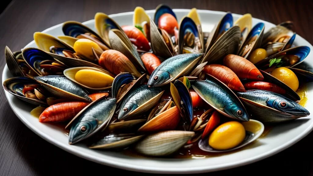 Peixes e frutos do mar para caldeirada