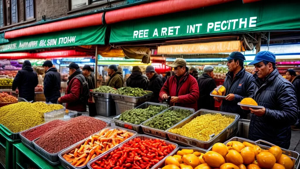 Peixes frescos em uma feira livre Peixes frescos em uma feira livre