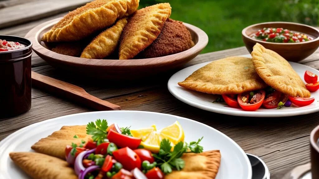 Petiscos com Bolo Salgado de Carne Seca com Abóbora