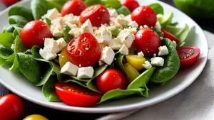 Salada Grega com Pepino e Queijo Feta