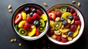 Salada de Frutas com Iogurte e Granola