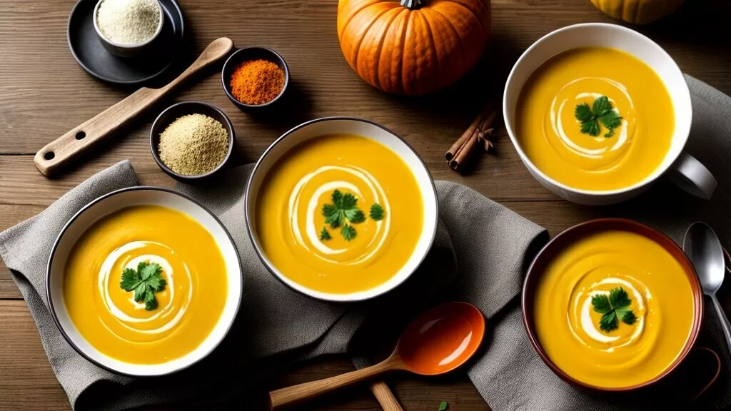 Sopa de abóbora com gengibre
