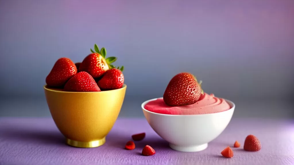Sorvete de frutas vermelhas cremoso