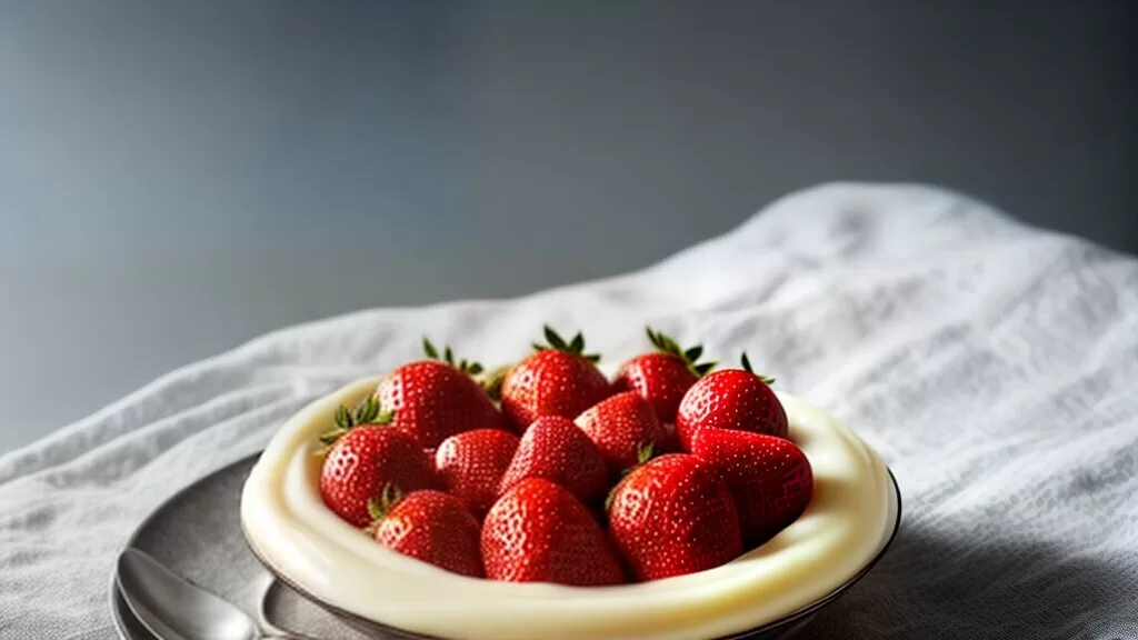 Taça de Morango e Creme de Baunilha