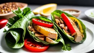 Wrap de Frango Fitness com Vegetais