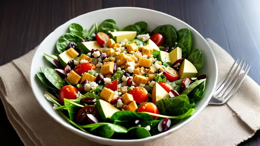 molho de mostarda e mel com salada