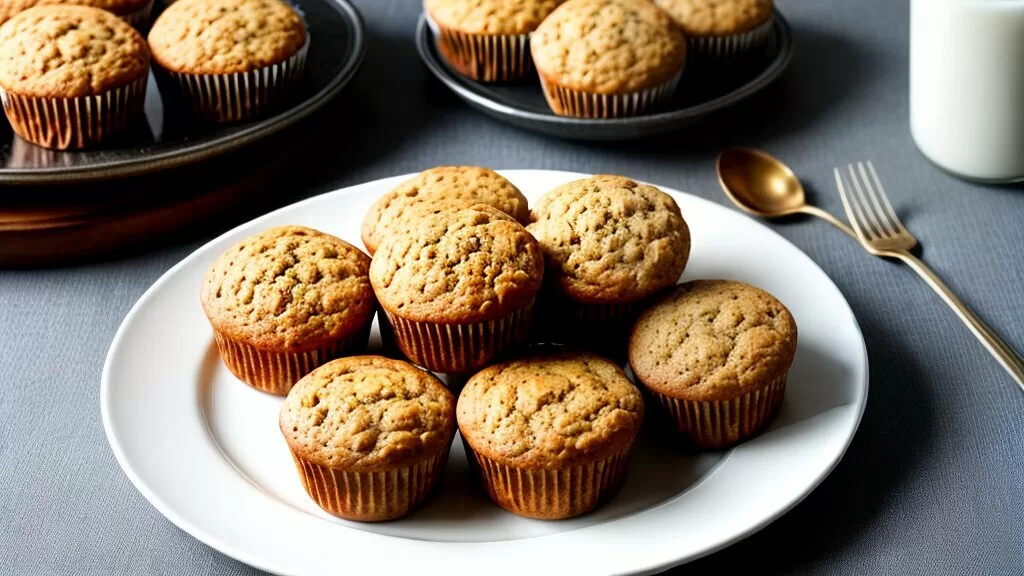 muffins de banana e aveia sem glúten