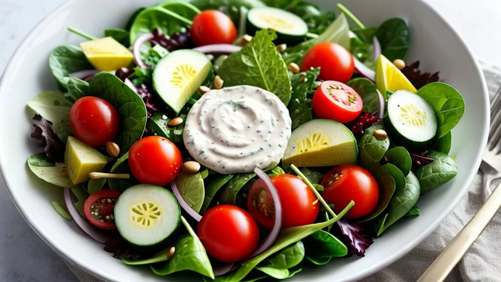 salada com molho de tahini