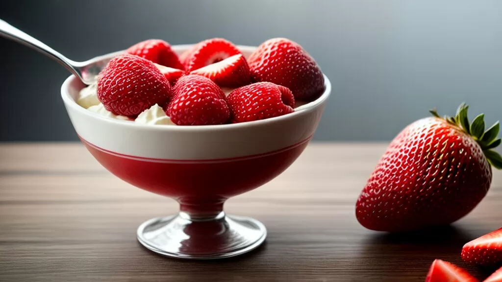 sorvete de frutas vermelhas cremoso