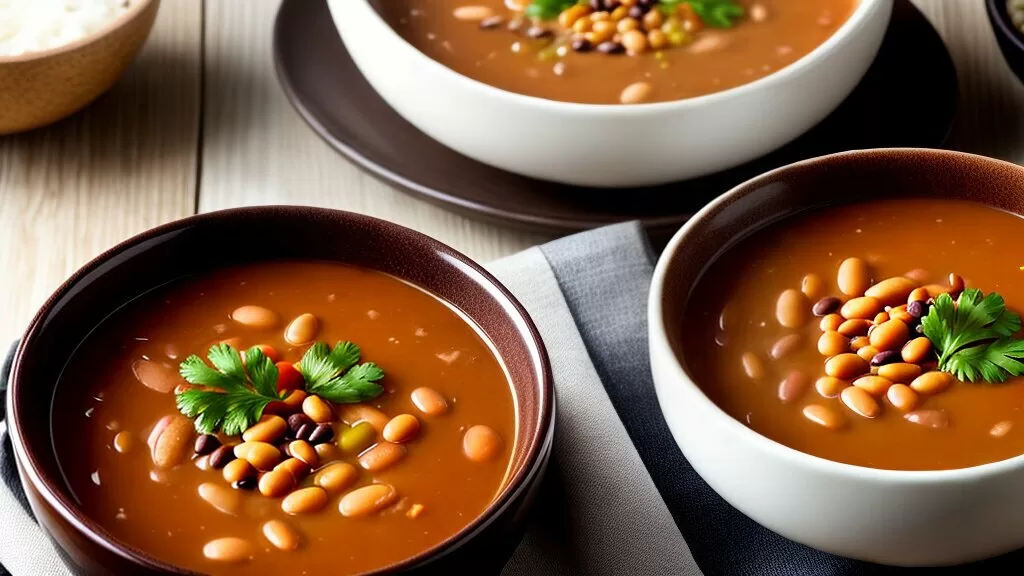 variações de caldo de feijão