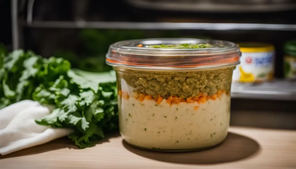 Armazenamento de Baba Ganoush