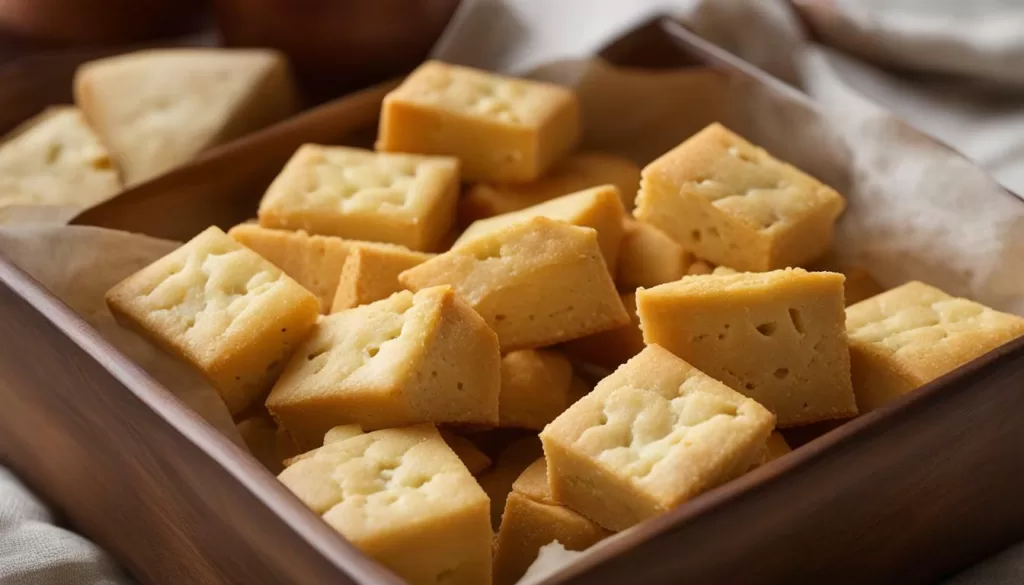Biscoitos de Queijo Armazenados