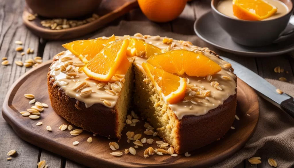 Bolo de laranja com aveia