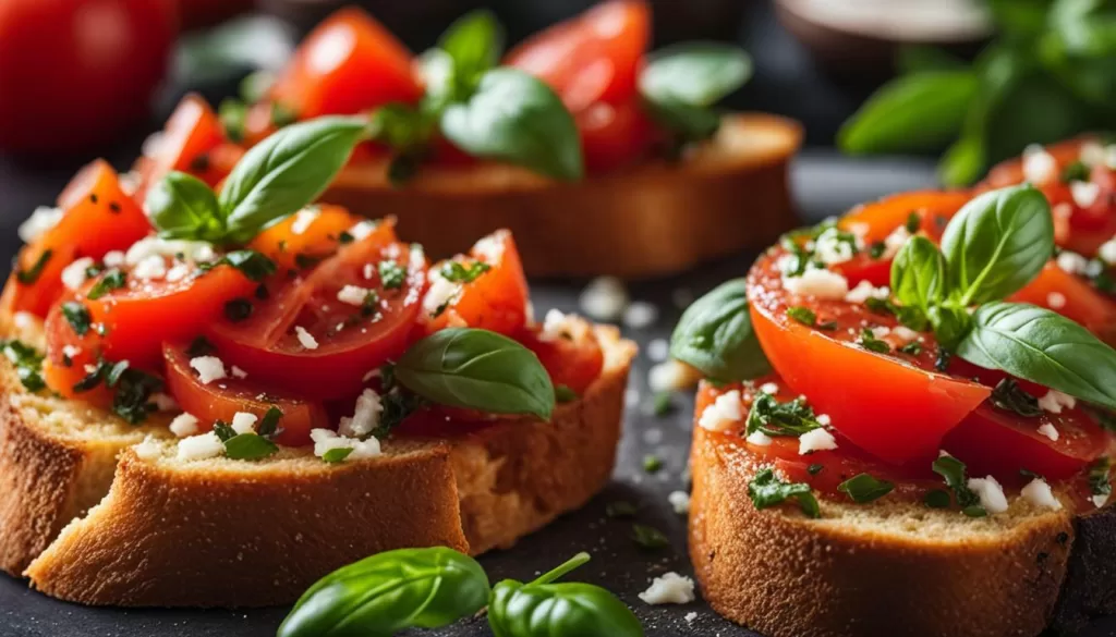 Bruschetta de Tomate com Manjericão