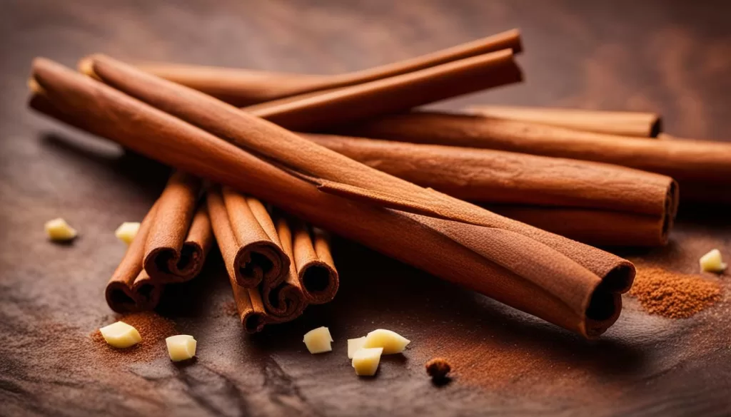 Canela em pau e baunilha