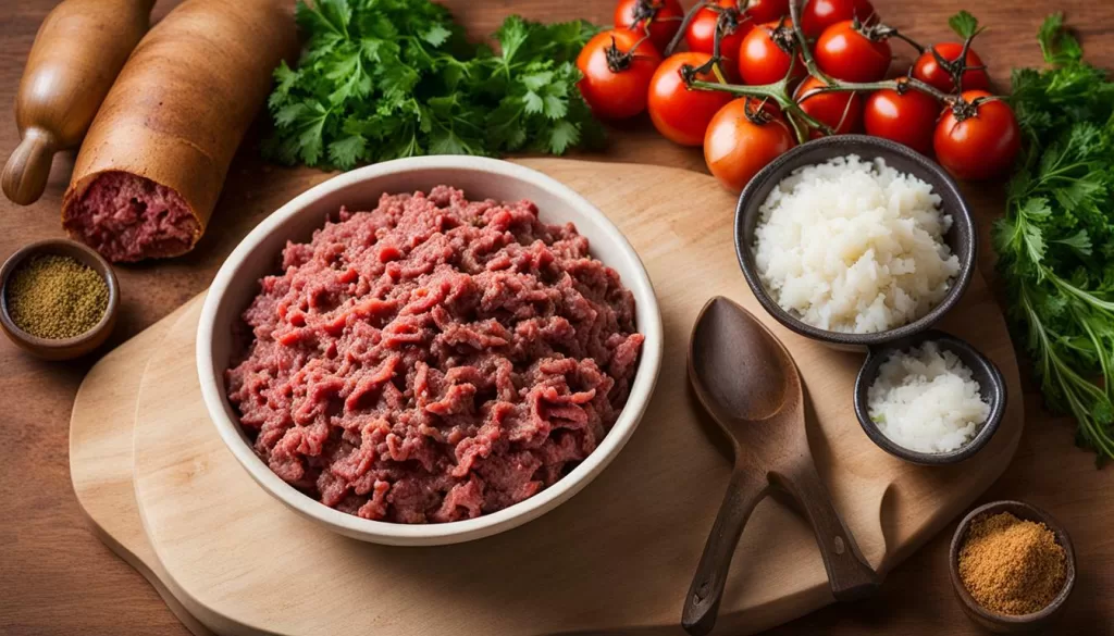 Carne Moída para a Receita de Quibe Assado