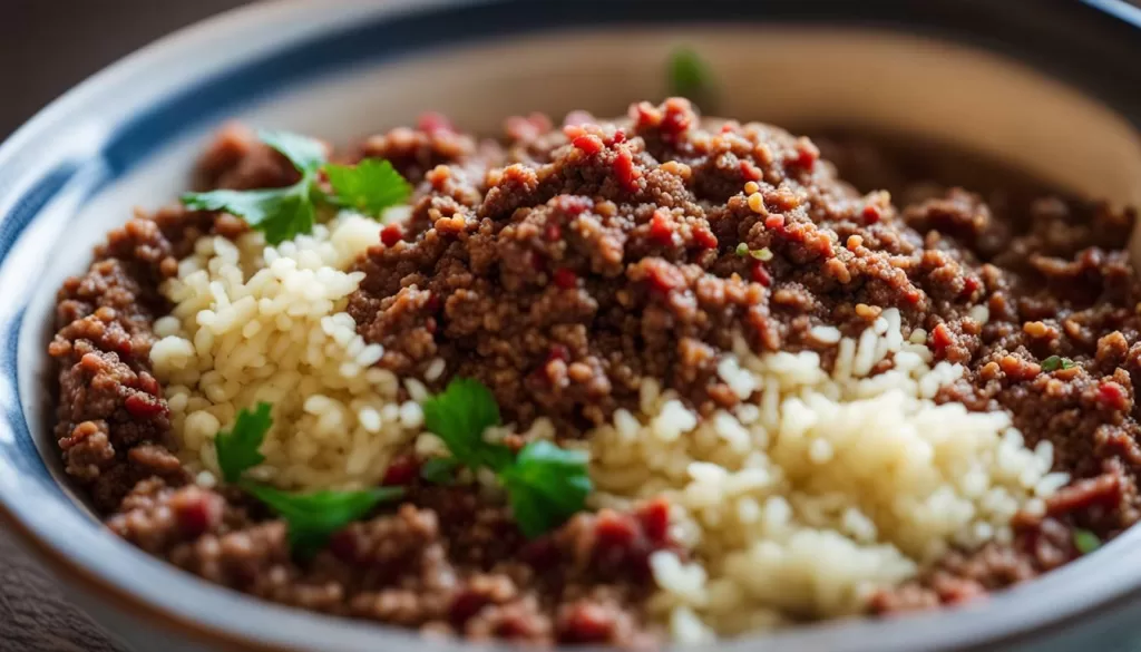 Carne moída para Quibe Assado