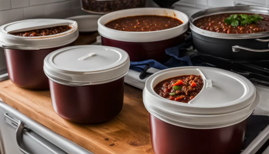 Chili com Carne Magra Armazenamento