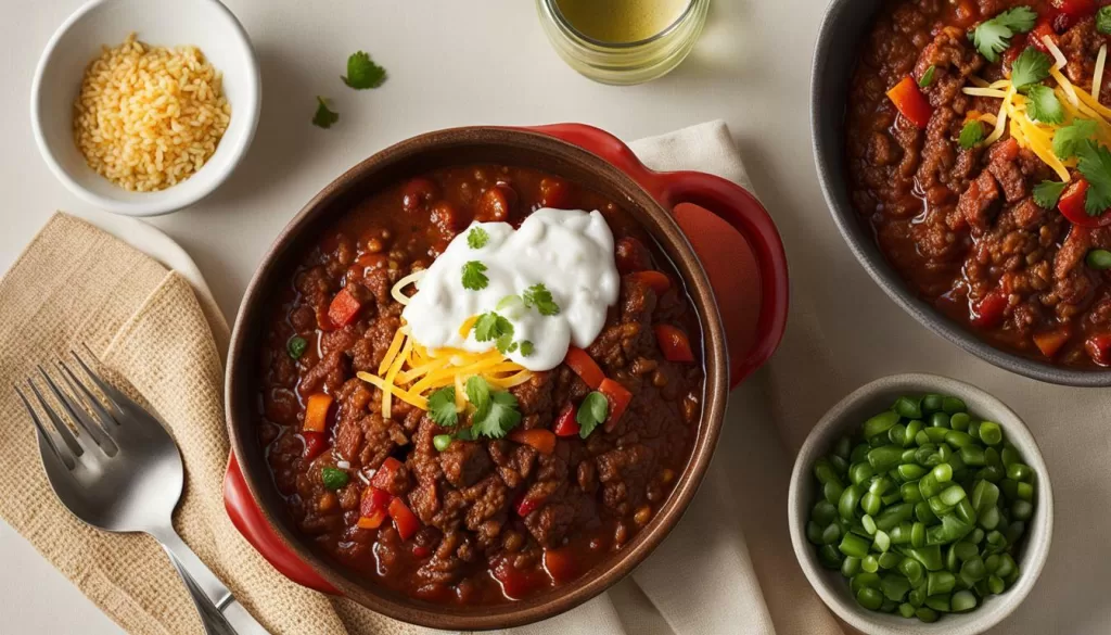 Chili com Carne Magra e arroz integral