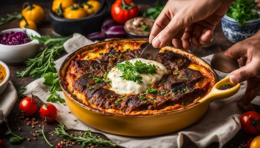 Contato e Compartilhamento Moussaka Árabe
