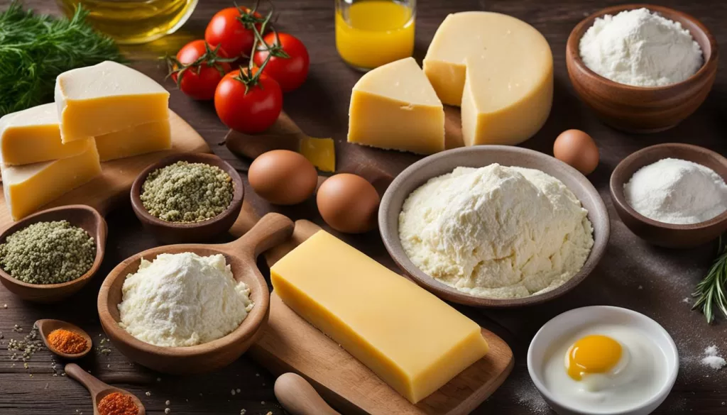 Ingredientes para Pastel de Queijo