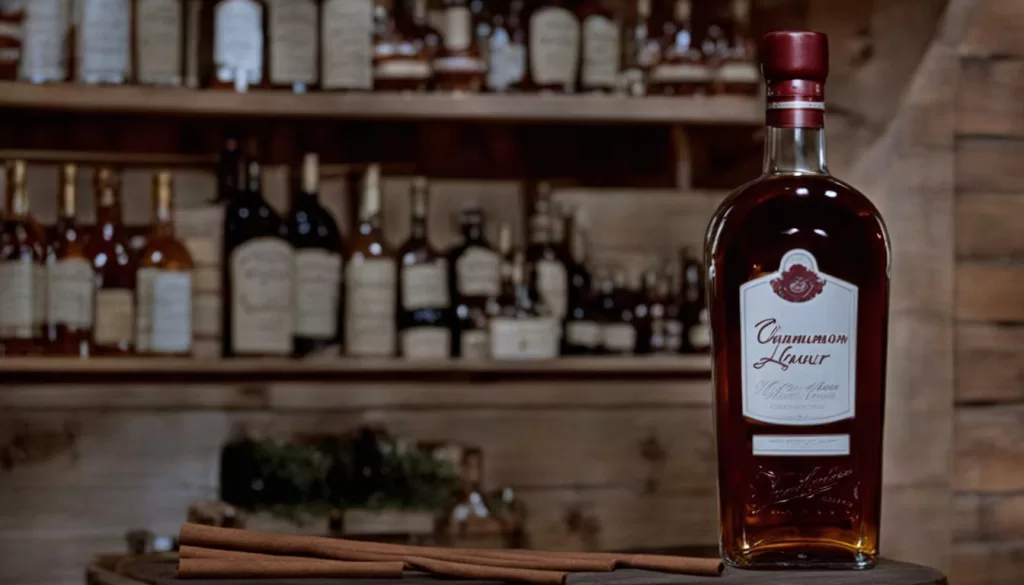 Licor de Canela Armazenado em Garrafa