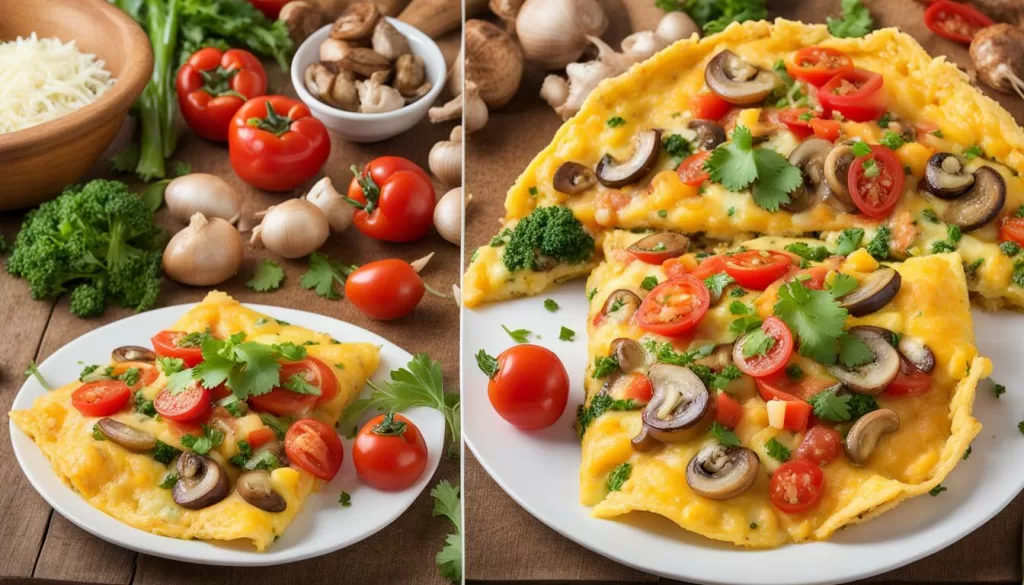 Omelete de legumes para bebê