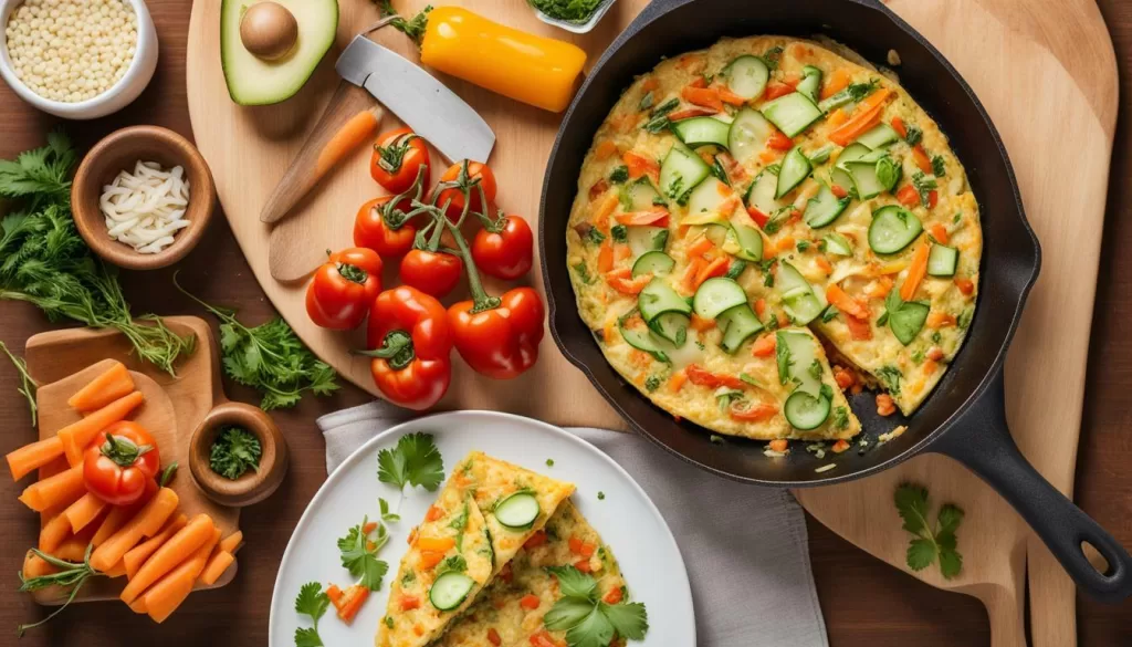 Omelete de legumes para bebê