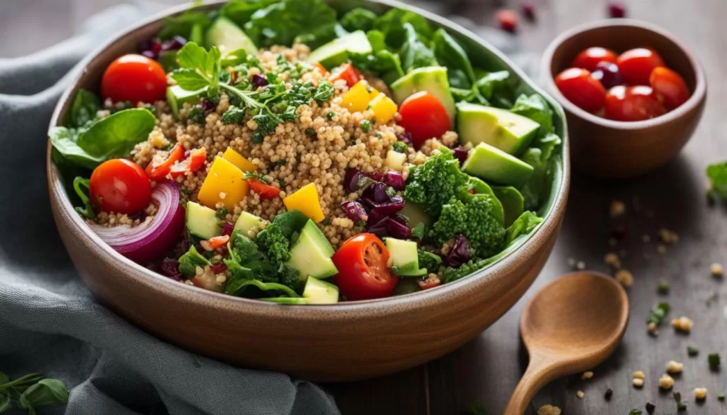 Salada de quinoa para diabéticos