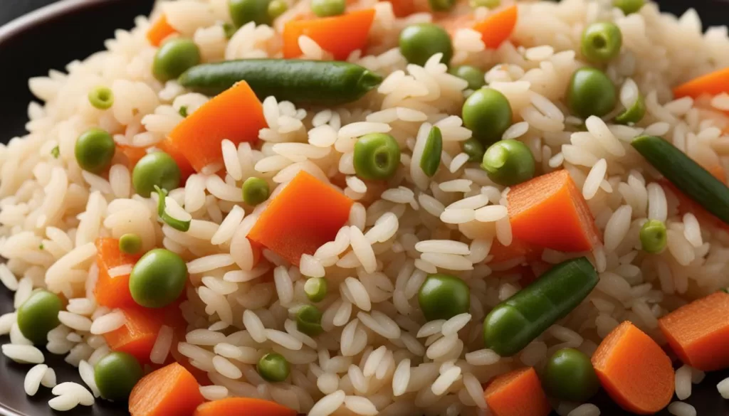 arroz soltinho com legumes