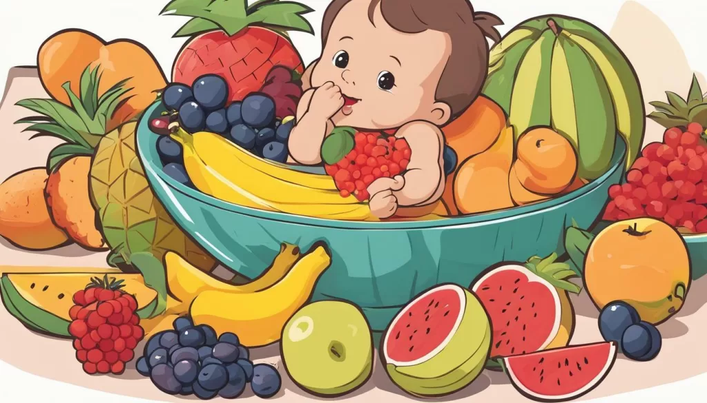 benefícios das frutas para bebê