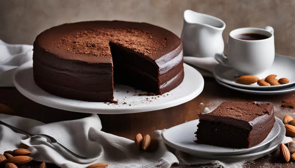bolo de chocolate com farinha de amêndoas