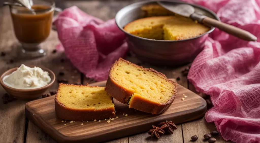 Bolo de Fubá com Goiabada