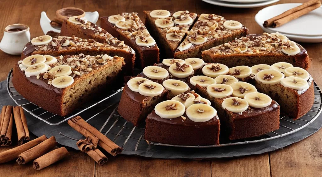Variações do Bolo de Banana com Canela