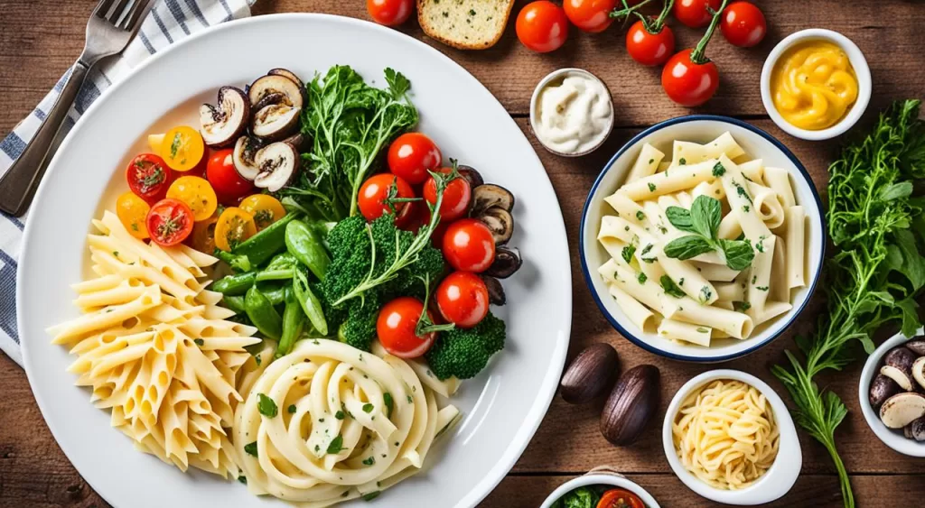 acompanhamentos para o macarrão ao molho branco